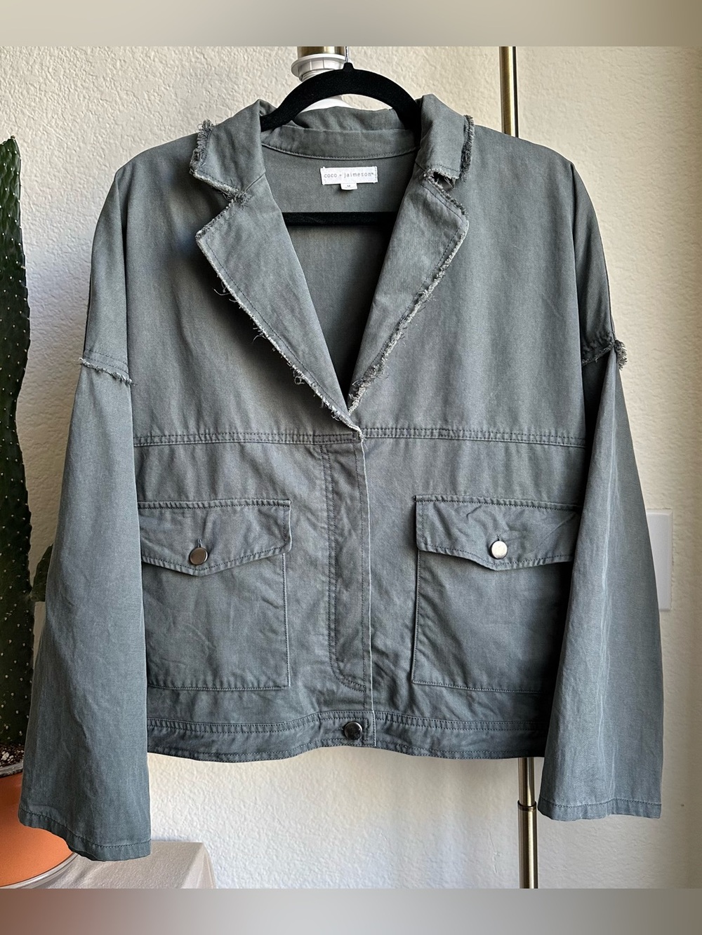 Coco + Jaimeson Lightweight Army Green Jacket